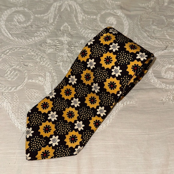 Vtg Camilla Smith NYC Retro Floral Silk Neck Tie - Picture 1 of 4